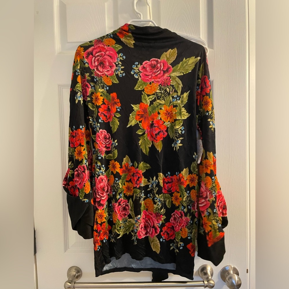 Free People NWT 2am Floral Open Back Tunic Mini Dress - Picture 3 of 4